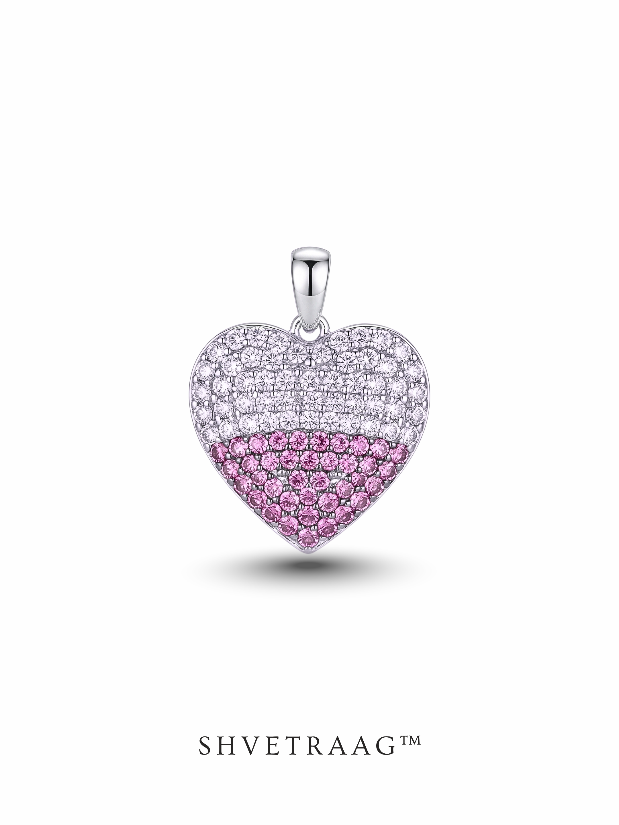 Pink Crystal Heart Pendant
