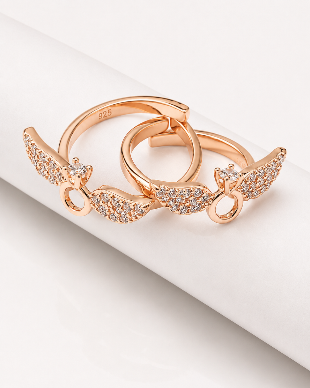Celestial Wings Rose Gold Toe Ring