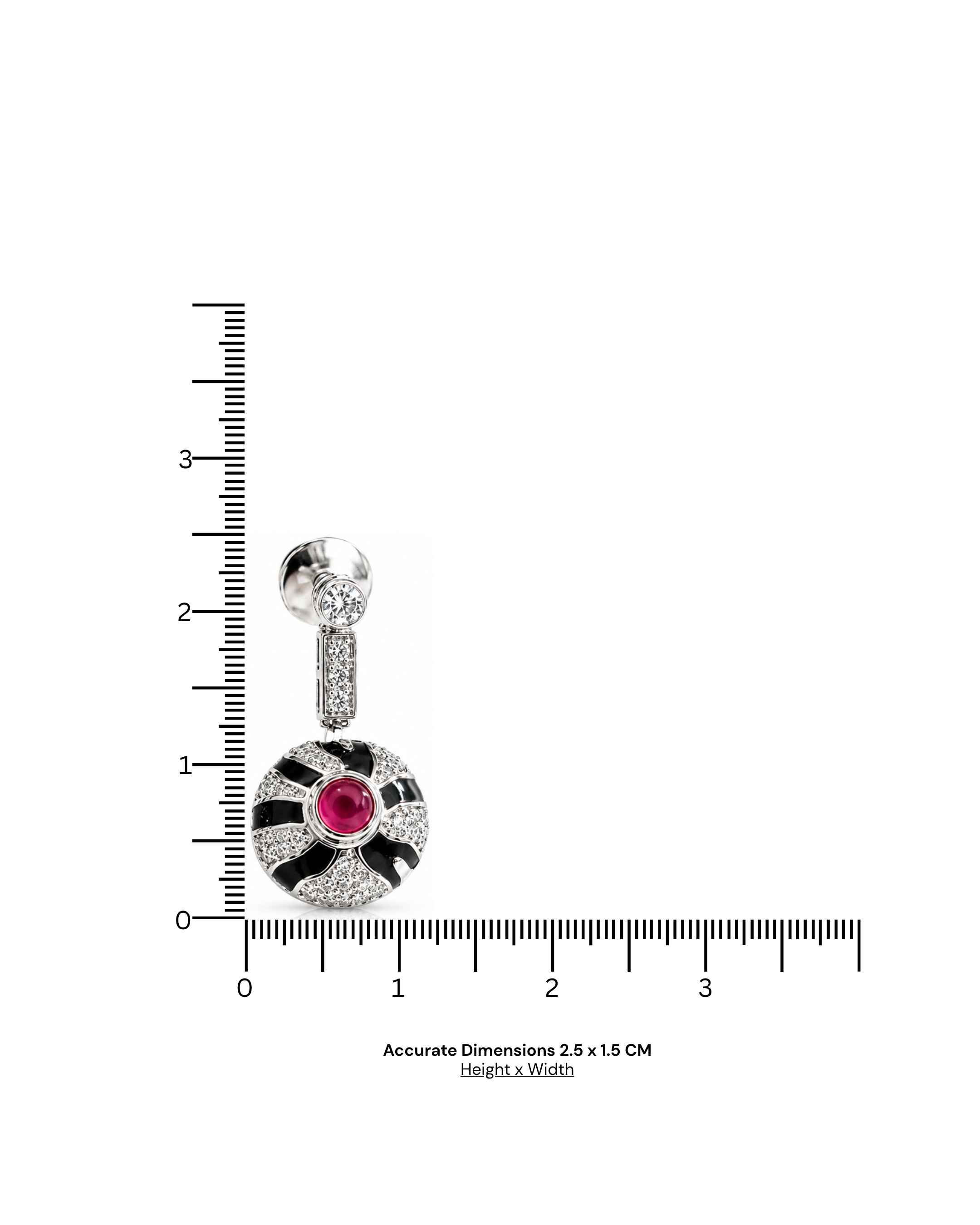 Crimson Noir Halo Drop Earrings
