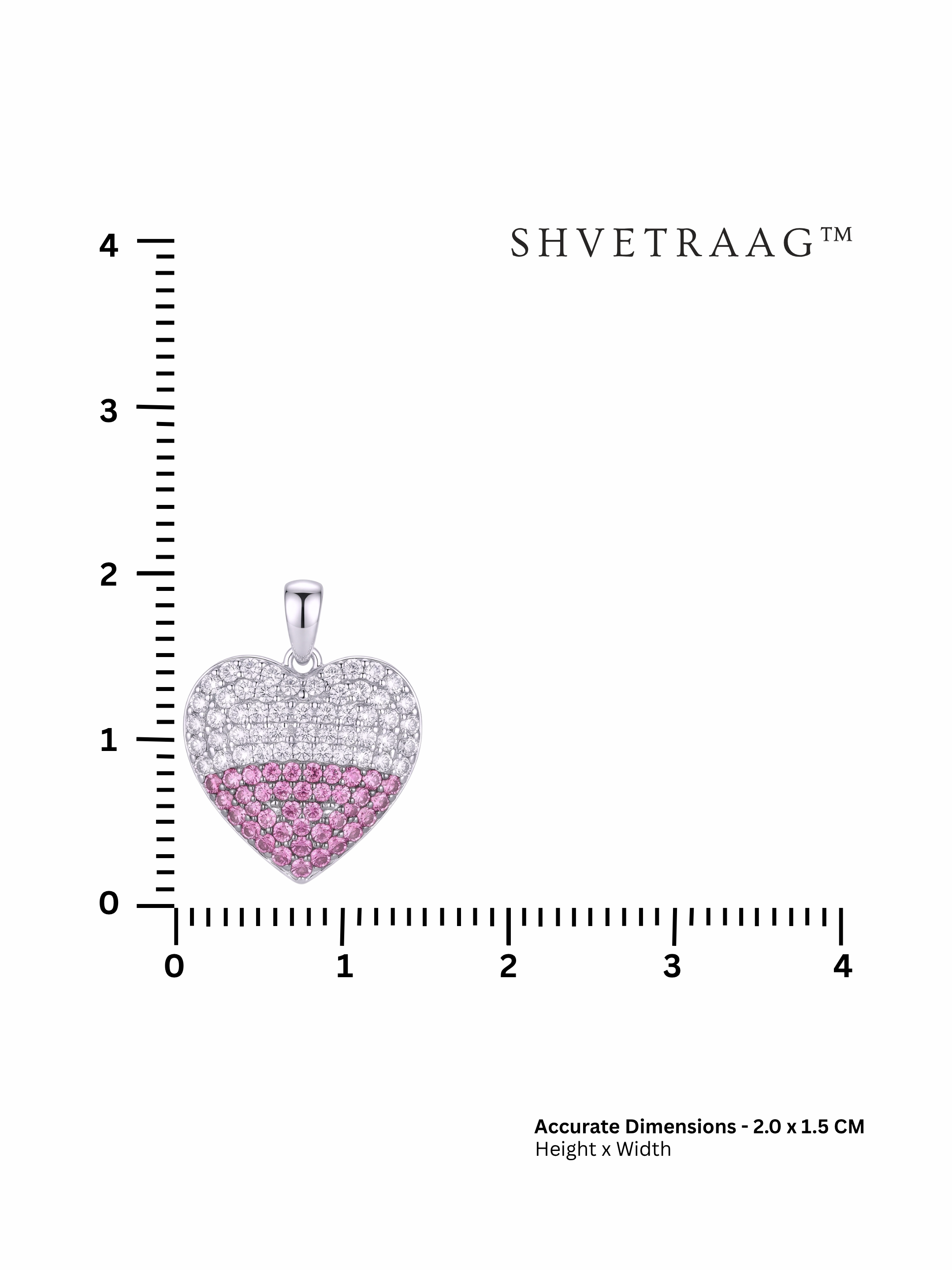 Pink Crystal Heart Pendant