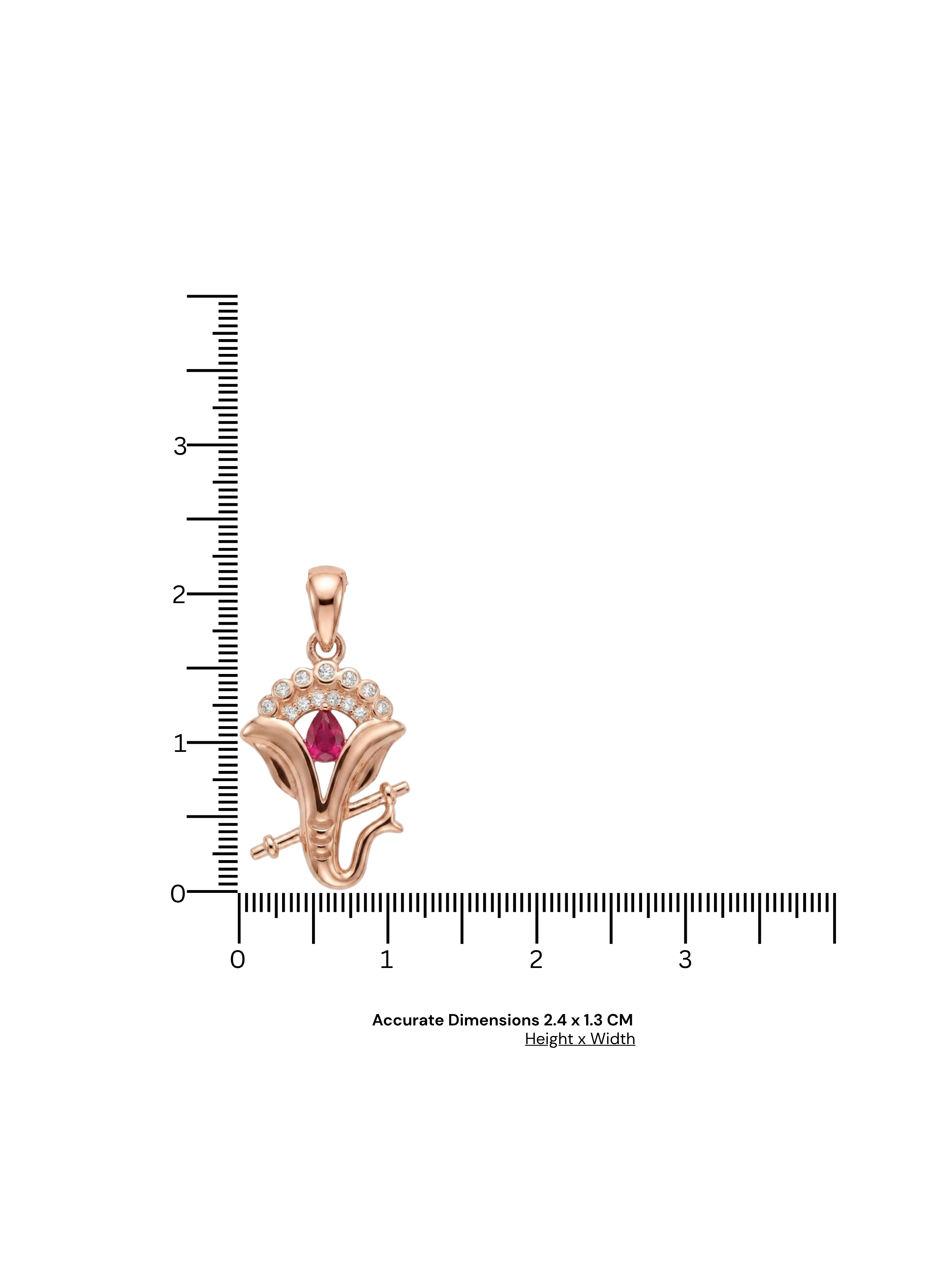 Divine Ganesha Ruby Pendant Necklace