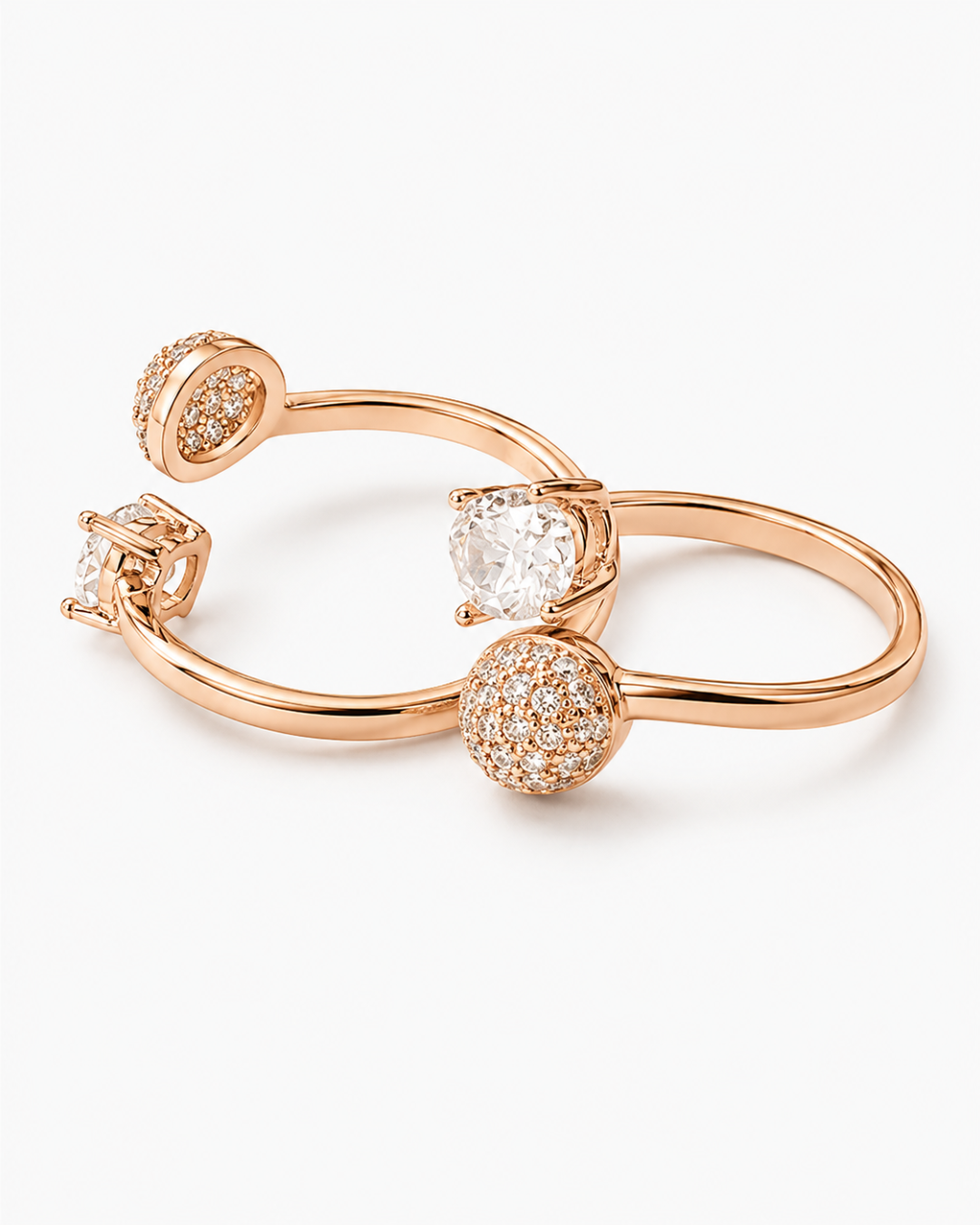 Celeste Duo Sparkle Rose Gold Toe Ring