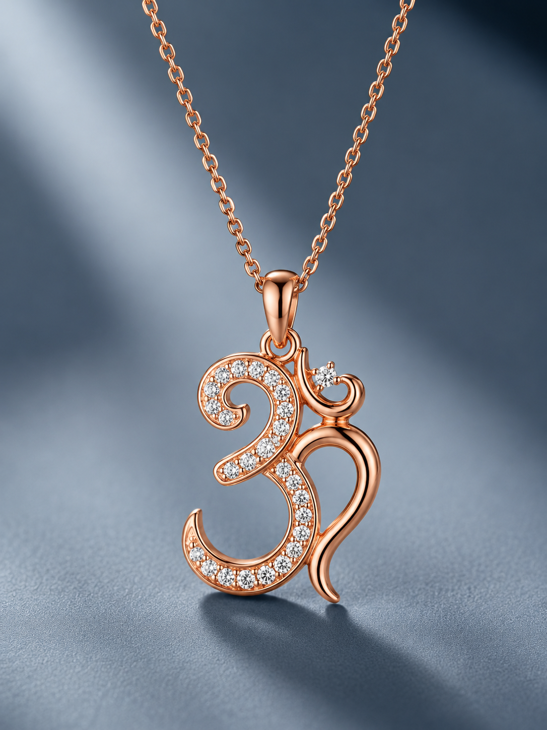 Divine Om Rose Gold Pendant Necklace